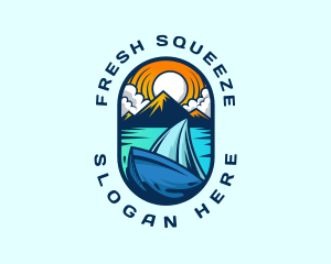 Traveler Sailboat Cruise logo design