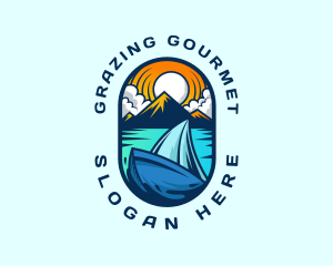 Traveler Sailboat Cruise logo design