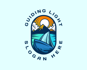 Traveler Sailboat Cruise logo design