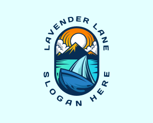 Traveler Sailboat Cruise logo design