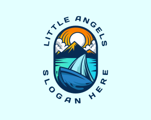 Traveler Sailboat Cruise logo design