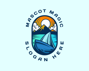 Traveler Sailboat Cruise logo design