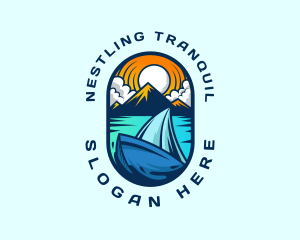 Traveler Sailboat Cruise logo design