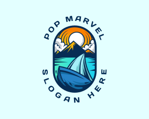 Traveler Sailboat Cruise logo design