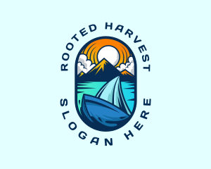 Traveler Sailboat Cruise logo design