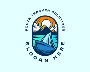 Traveler Sailboat Cruise logo design