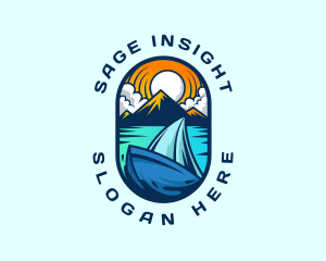 Traveler Sailboat Cruise logo design