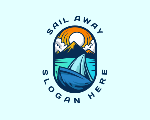 Traveler Sailboat Cruise logo design