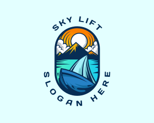 Traveler Sailboat Cruise logo design