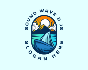 Traveler Sailboat Cruise logo design