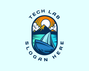 Traveler Sailboat Cruise logo design