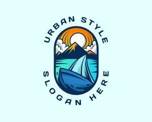 Traveler Sailboat Cruise logo design