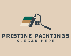 House Paint Roller logo design