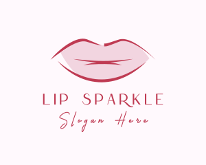 Red Lip Lipstick logo design