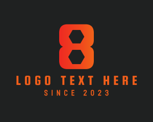 Hexagon Cyber Number 8  logo