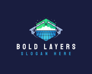 Roof Power Washing Cleaner logo design