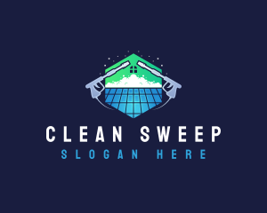 Roof Power Washing Cleaner logo design