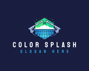 Roof Power Washing Cleaner logo design