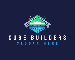 Roof Power Washing Cleaner logo design