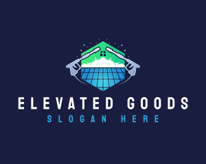 Roof Power Washing Cleaner logo design