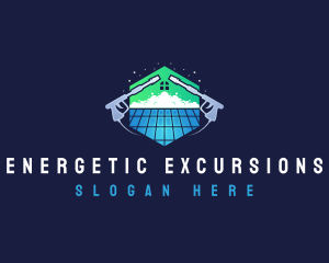 Roof Power Washing Cleaner logo design