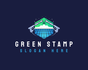 Roof Power Washing Cleaner logo design