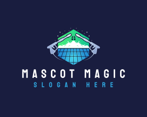 Roof Power Washing Cleaner logo design