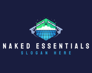 Roof Power Washing Cleaner logo design