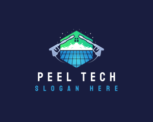 Roof Power Washing Cleaner logo design