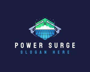 Roof Power Washing Cleaner logo design