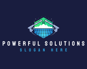 Roof Power Washing Cleaner logo design