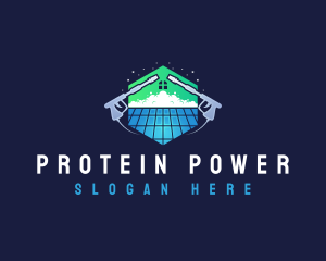 Roof Power Washing Cleaner logo design