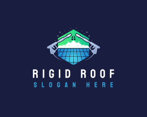 Roof Power Washing Cleaner logo design