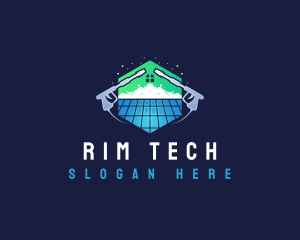 Roof Power Washing Cleaner logo design