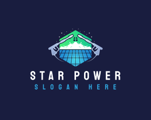 Roof Power Washing Cleaner logo design