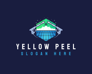 Roof Power Washing Cleaner logo design