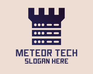 Server Castle Tech logo design