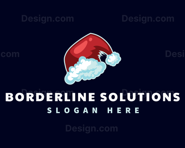 Santa Hat Christmas Logo