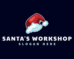 Santa Hat Christmas logo