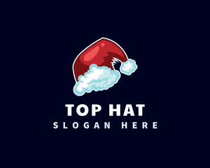 Santa Hat Christmas logo design