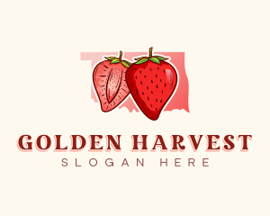 Oklahoma Strawberry Fruit logo design