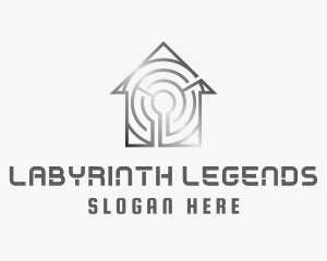 Gradient House Labyrinth logo design