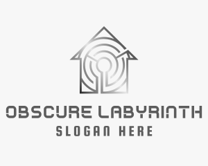 Gradient House Labyrinth logo design