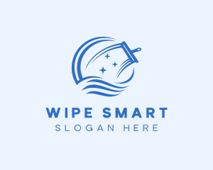 Housekeeper Squeegee Wiper logo design