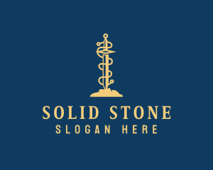 Circuit Sword Stone logo design