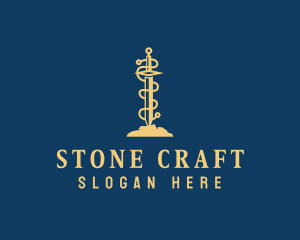 Circuit Sword Stone logo design