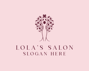 Feminine Floral Salon  logo design