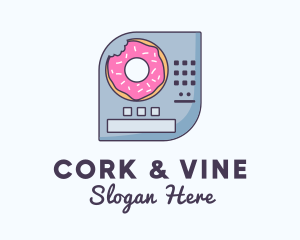 Donut Vending Machine logo design