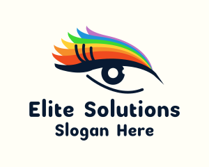 Colorful Eyeliner Eye Logo