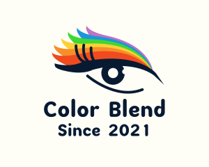 Colorful Eyeliner Eye logo design